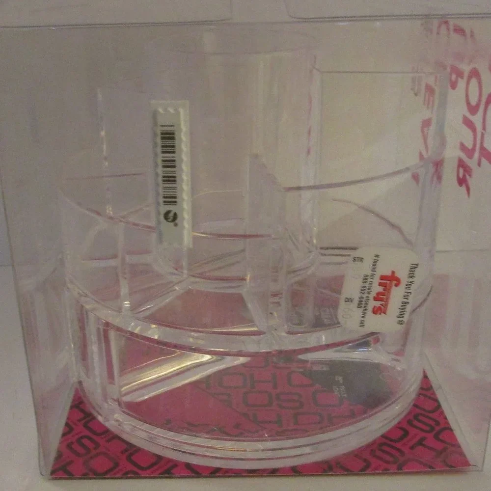 new acrylic makeup organizer bin